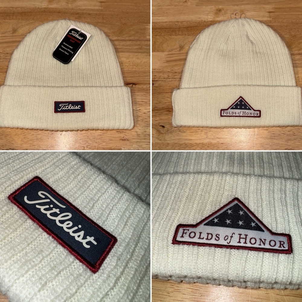 NEW Titleist Folds of Honor USA Military Golf Beanie Hat NWT